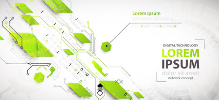 Vector illustration, Hi-tech digital technology and engineering themeのイラスト素材