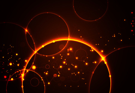Abstract geometric vector background. Circle technology or science concept.のイラスト素材
