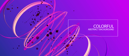 Abstract swirling colored lines. Futuristic geometric composition. Background for design works.のイラスト素材