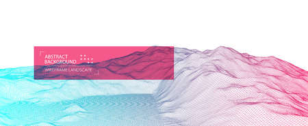 Wireframe landscapeのイラスト素材