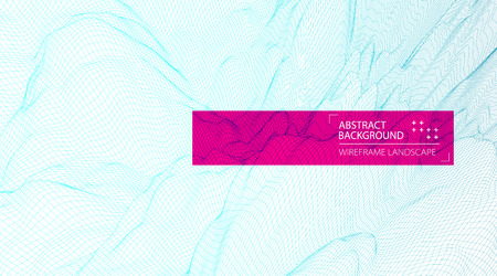 Wireframe landscapeのイラスト素材