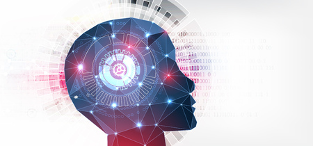 Artificial Intelligence concept.のイラスト素材