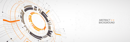 Hi-tech digital technology and engineering themeのイラスト素材