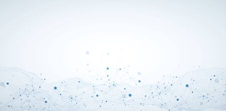 Template for science and technology presentation. Plexus style background.のイラスト素材