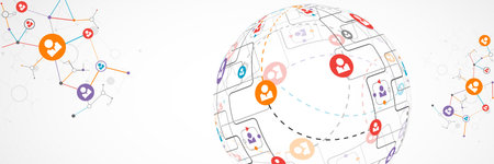 Abstract technology sphereのイラスト素材