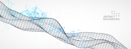 Liquid dynamic flow. Trendy fluid cover design.のイラスト素材