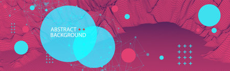 Template for science and technology presentation. Plexus style background.
