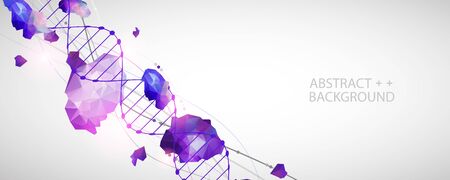 DNA molecules science template, abstract background. Vector illustration.のイラスト素材