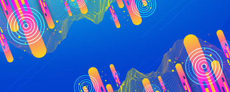 Abstract bright geometric  background. Vector illustrationのイラスト素材