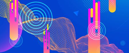 Abstract bright geometric  background. Vector illustrationのイラスト素材