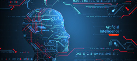 Artificial intelligence concept. Technology background. Vector science illustration