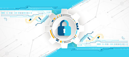 Protection background. Technology security, encode and decrypt.