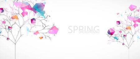 Abstract nature background. Vector tree. Geometric composition for design works.のイラスト素材