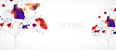 Abstract nature background. Vector tree. Geometric composition for design works.のイラスト素材