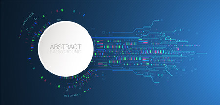 Modern futuristic, engineering, science, technology vector background.のイラスト素材