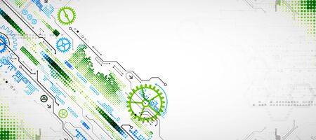 Modern futuristic, engineering, science, technology vector background. Circuit board.のイラスト素材