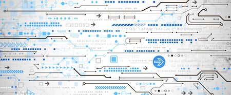 Modern futuristic, engineering, science, technology vector background. Circuit board.のイラスト素材