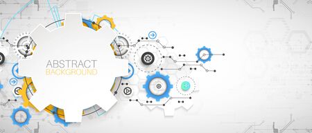 Modern futuristic, engineering, science, technology vector background.のイラスト素材