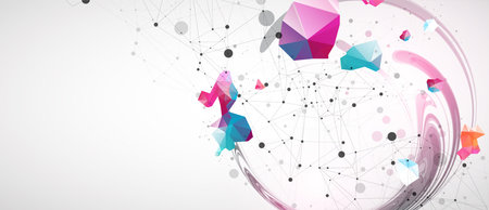 Abstract swirling. Futuristic geometric composition. Background for design works.