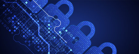 Padlock icon.Personal data security Illustrates cyber data or information privacy idea. Color...