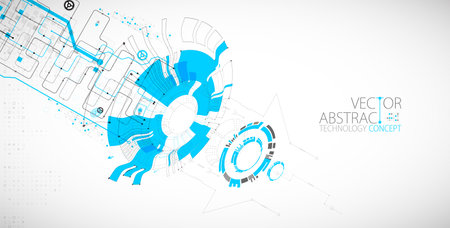 Abstract technology concept. High computer color background. Vector illustrationのイラスト素材
