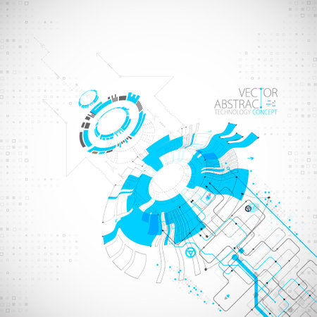 Abstract technology concept. High computer color background. Vector illustrationのイラスト素材