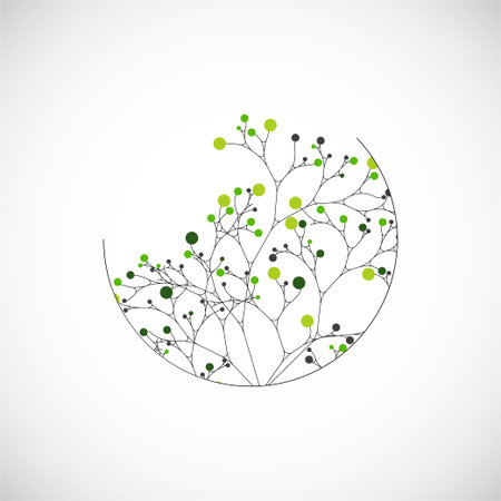 Abstract circle tree vector. Ecology creative background.のイラスト素材