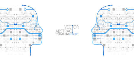 Artificial intelligence concept. Technology background. Vector science illustrationのイラスト素材