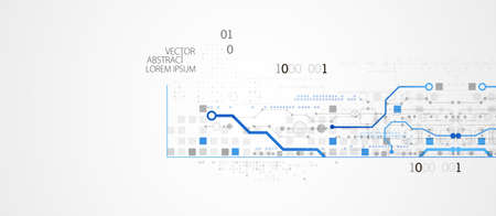 Abstract horizontal technology background. Communication concept, futuristic digital innovation background. Vector illustrationのイラスト素材