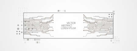 Abstract horizontal technology background. Communication concept, futuristic digital innovation background. Vector illustrationの写真素材