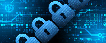 Personal data security Illustrates cyber data or information privacy idea. Color abstract  internet...