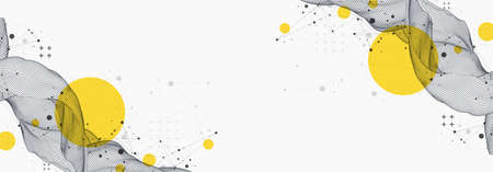 Modern science or technology abstract background. Cyberspace surface illustration. Vector.のイラスト素材