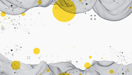 Modern science or technology abstract background. Cyberspace surface illustration. Vector.