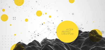 Abstract scientific and technological background. Image of a part of the landscape.のイラスト素材