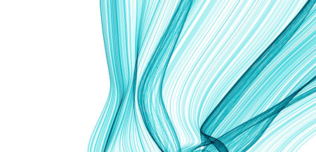 Abstract flowing wave lines. Design element for technology, science, modern concept.