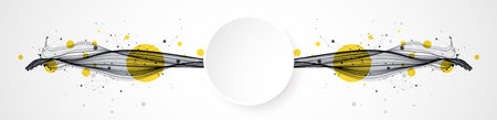 Abstract flowing wave lines. Design element for technology, science, modern concept.のイラスト素材
