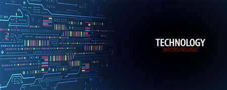 Vector illustration, Hi-tech digital technology and engineering background