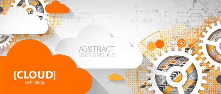 Cloud computing concept. Abstract technology background.