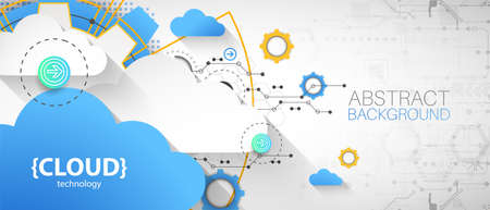 Cloud computing concept. Abstract technology background.