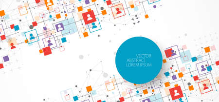 Social media vector background. Communication concept.のイラスト素材
