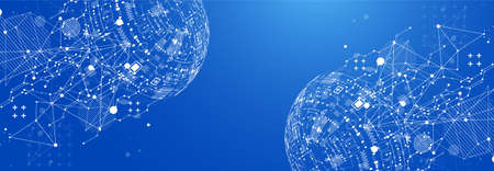 Abstract technology sphere background. Global network consept.