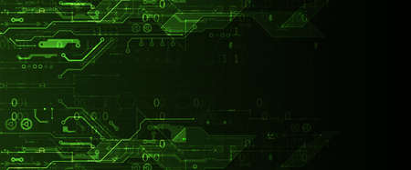 Abstract background on technological and scientific topics. Various techno details. Vector format.