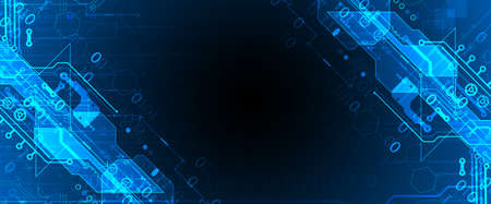 Abstract background on technological and scientific topics. Various techno details with using...