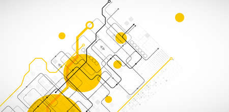 Abstract technology concept. Circuit board, high computer background. Vector illustration with space...