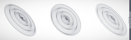 Abstract background with waves. 3D surface. Template for science and technology presentation.のイラスト素材