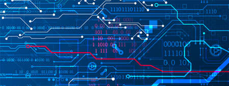 Abstract background on technological and scientific topics. Various techno details with using...