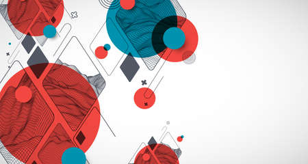 Modern science or technology abstract background. Wireframe spot surface illustration. Vector.のイラスト素材