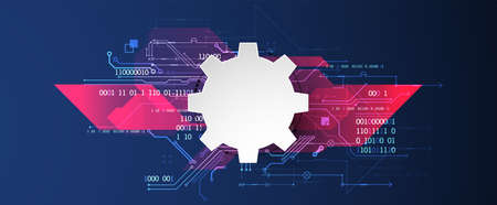 Abstract background on technological and scientific topics. Various techno details with using...