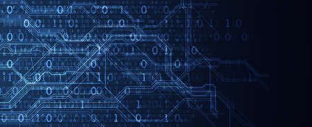 Abstract background on technological and scientific topics. Various techno details with using...