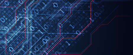Abstract background on technological and scientific topics. Various techno details with using...